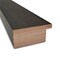 Amanti Art Non-Beveled Wood Wall Mirror, Hardwood Chocolate Narrow Frame